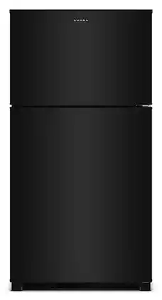Amana - 21.3 Cu. Ft. Top-Freezer Refrigerator With Dual Crisper Drawers - Black