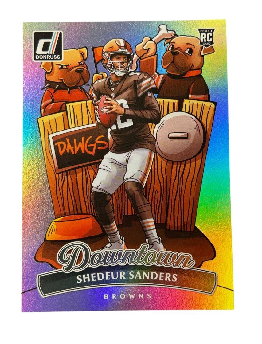 d DONRUSS 3 ROOKIE RC CARD 2 DANGS Downtown SHEDEUR SANDERS BROWNS