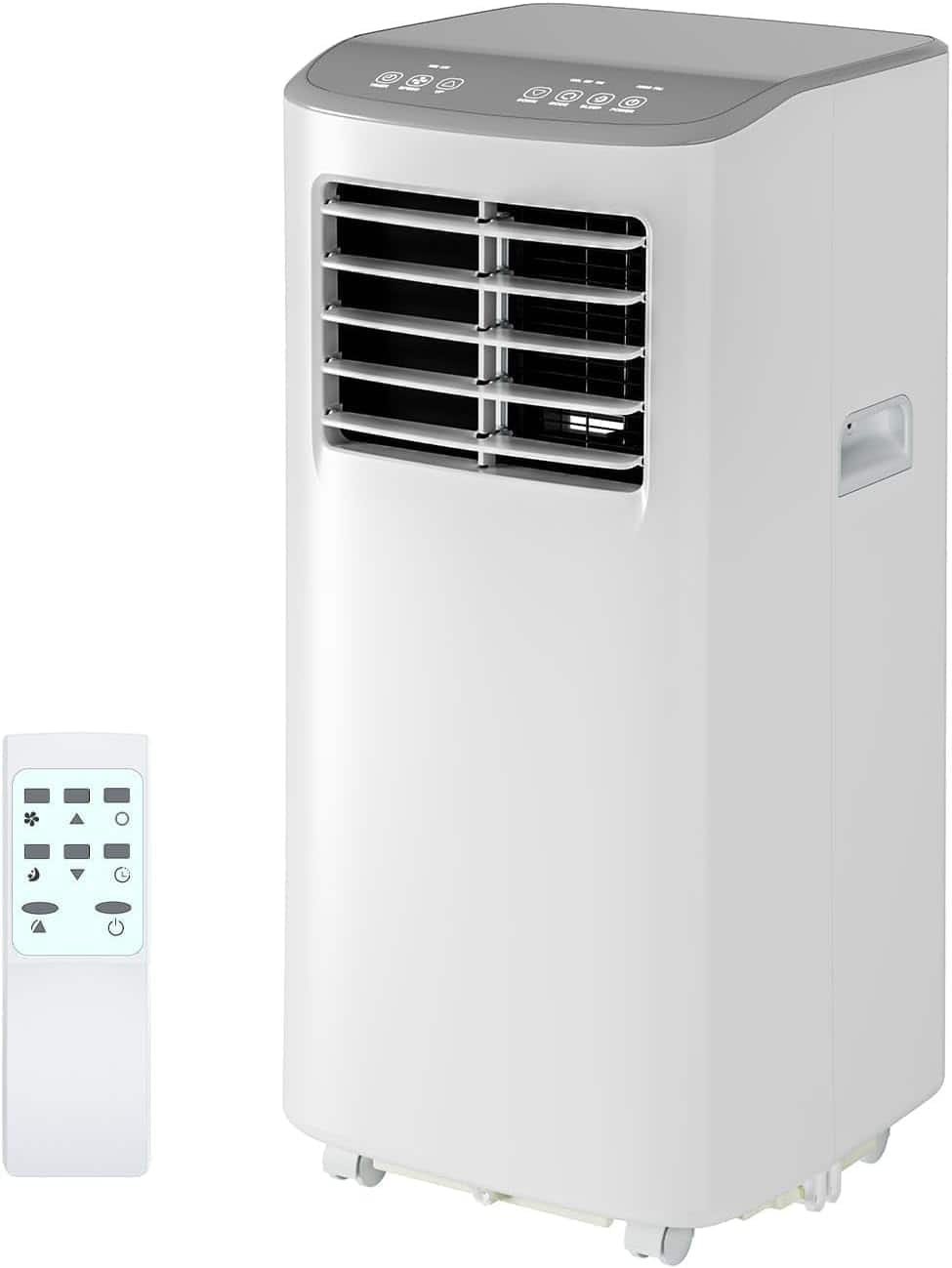 Homhougo - 8,000 BTU 3-in-1 Portable Air Conditioner, Ultra-Quiet, Auto Evaporation, 350 Sq.Ft, Window Kit, Remote