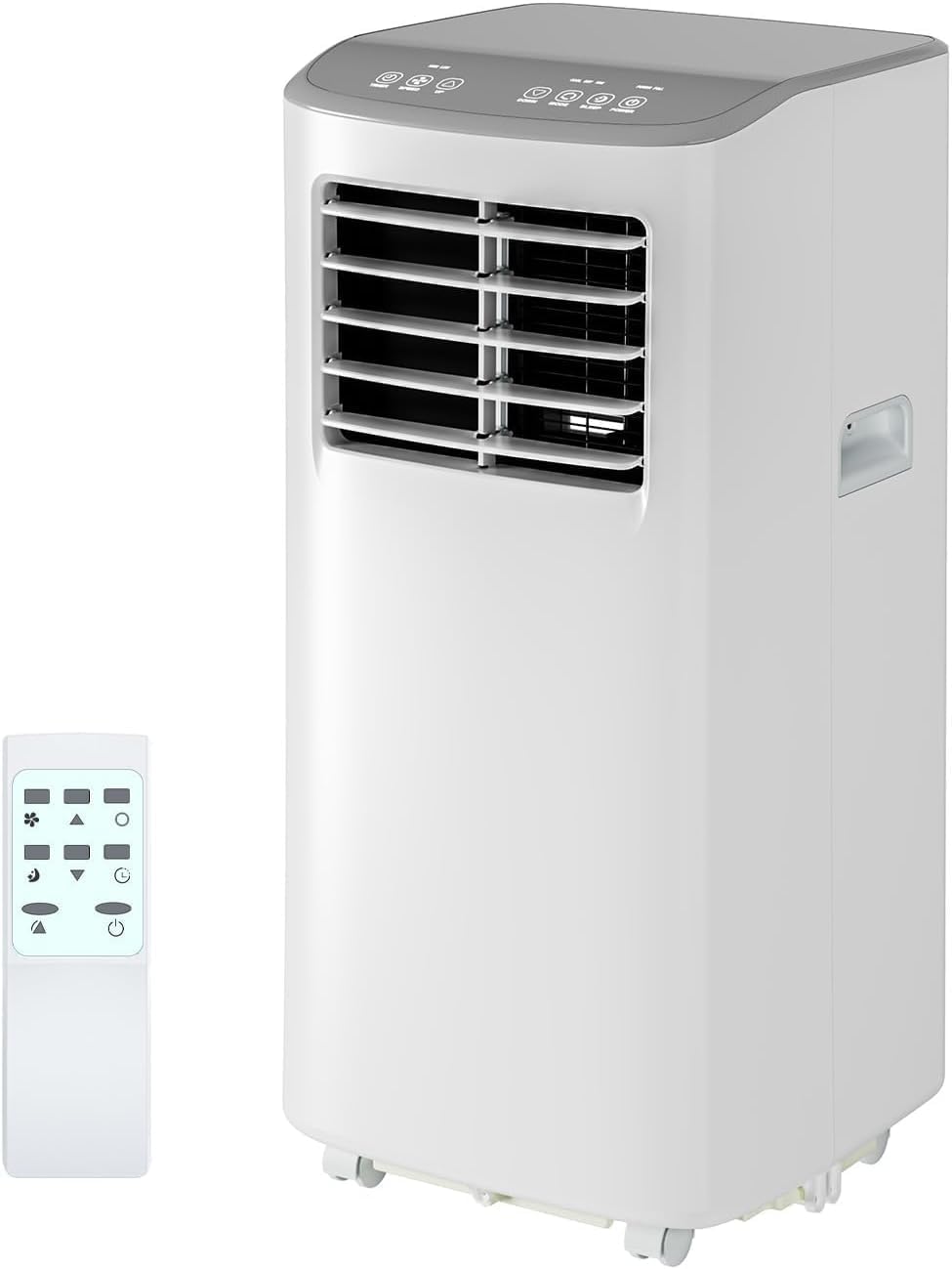 Front. Homhougo - 8,000 BTU 3-in-1 Portable Air Conditioner, Ultra-Quiet, Auto Evaporation, 350 Sq.Ft, Window Kit, Remote.
