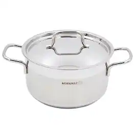 Korkmaz - Alfa 2 Piece 3.5 Liter Stainless Steel Casserole Dish with Lid - Silver