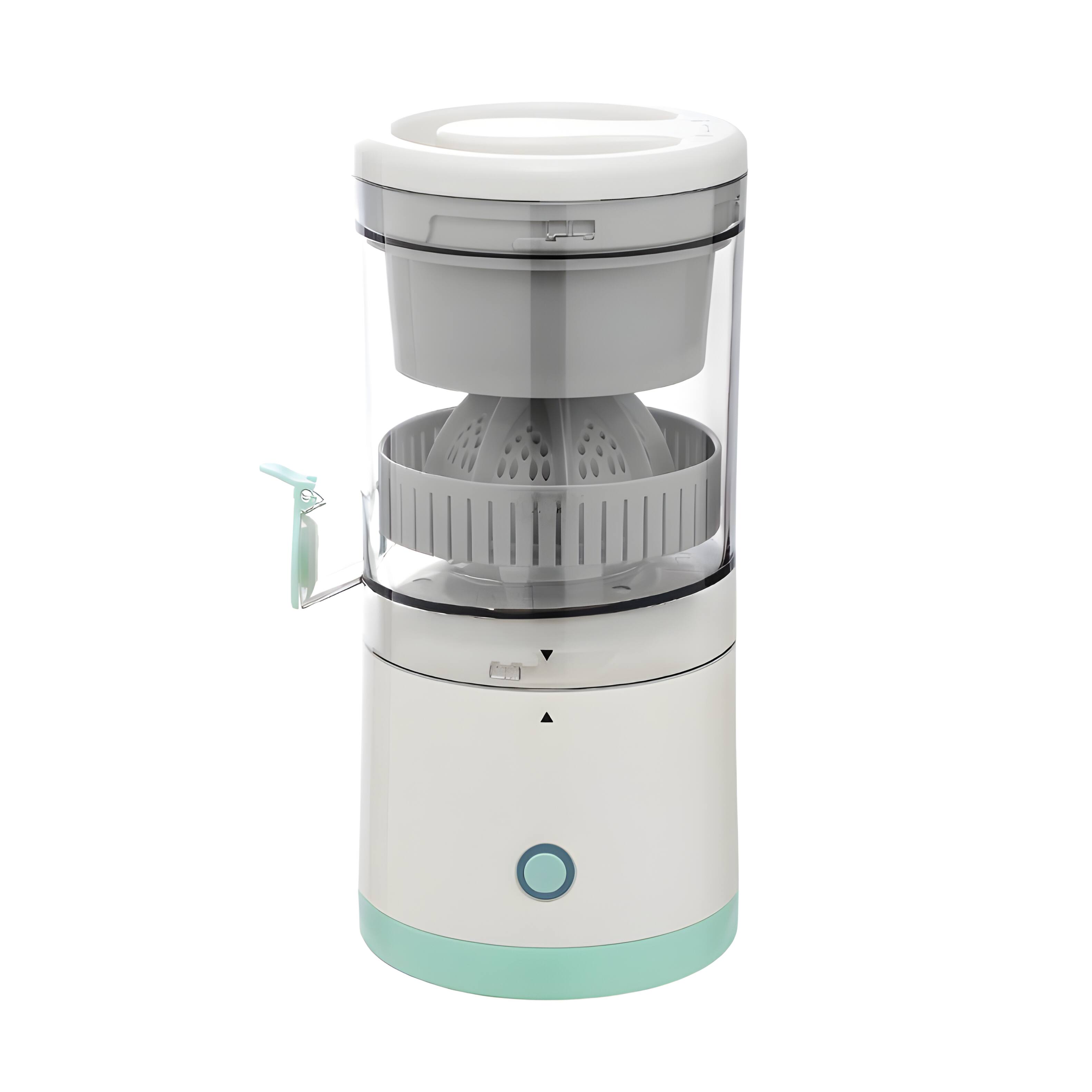 Front. Cluzine - Portable USB Juicer, 1300mAh, One-Button, BPA-Free for Citrus & Fruits - Blue.