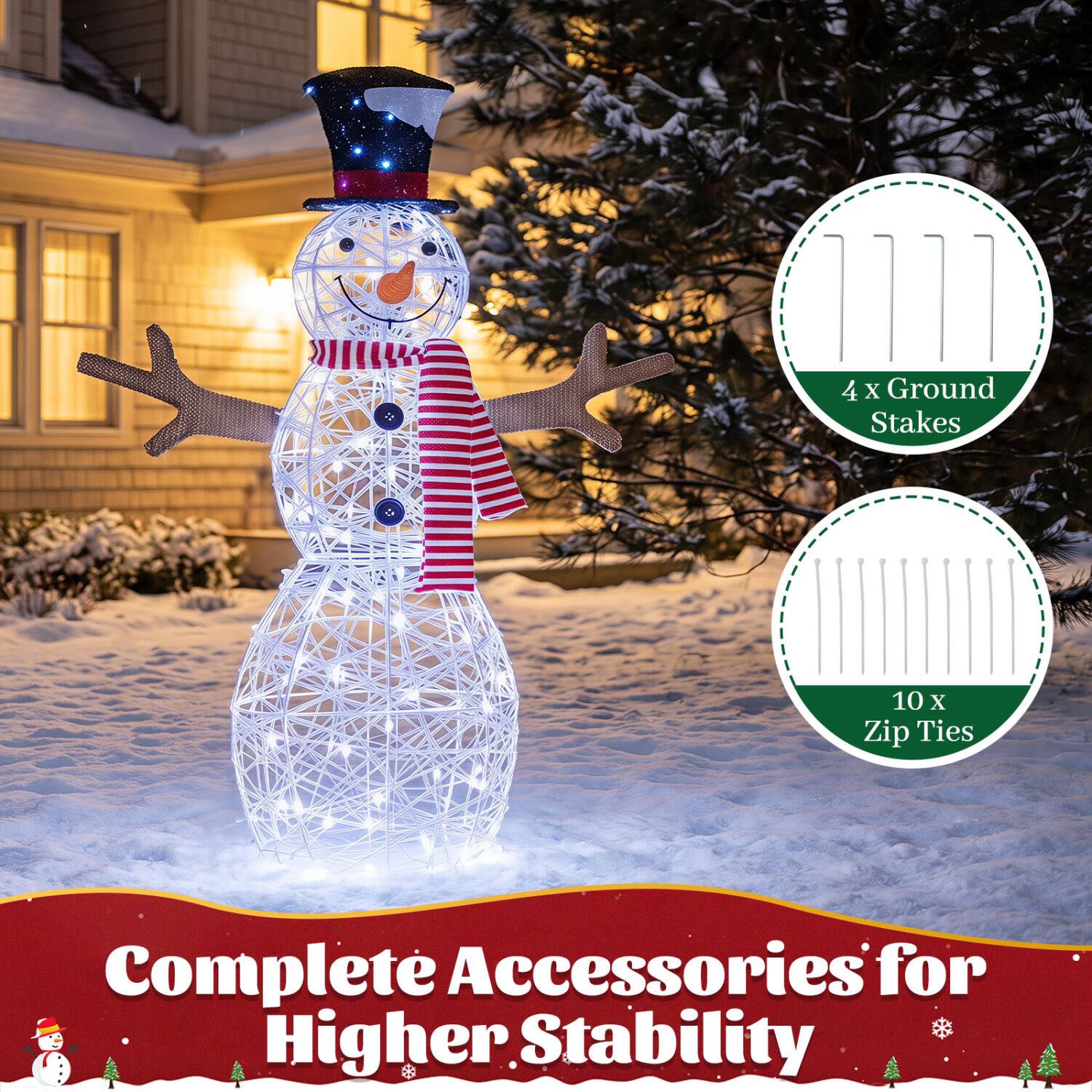 4 x Ground Stakes  
10 x Zip Ties  
Complete Accessories for Higher Stability