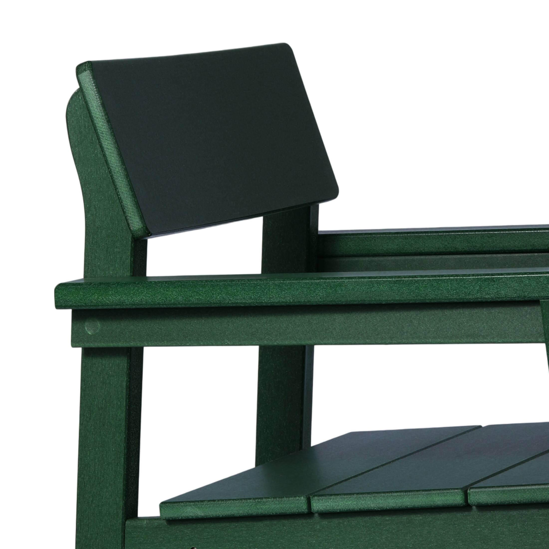 Alt View 2. WestinTrends - WestinTrends Paloma Modern HDPE Outdoor Patio Dining Arm Chairs (Set of 2) - Dark Green.