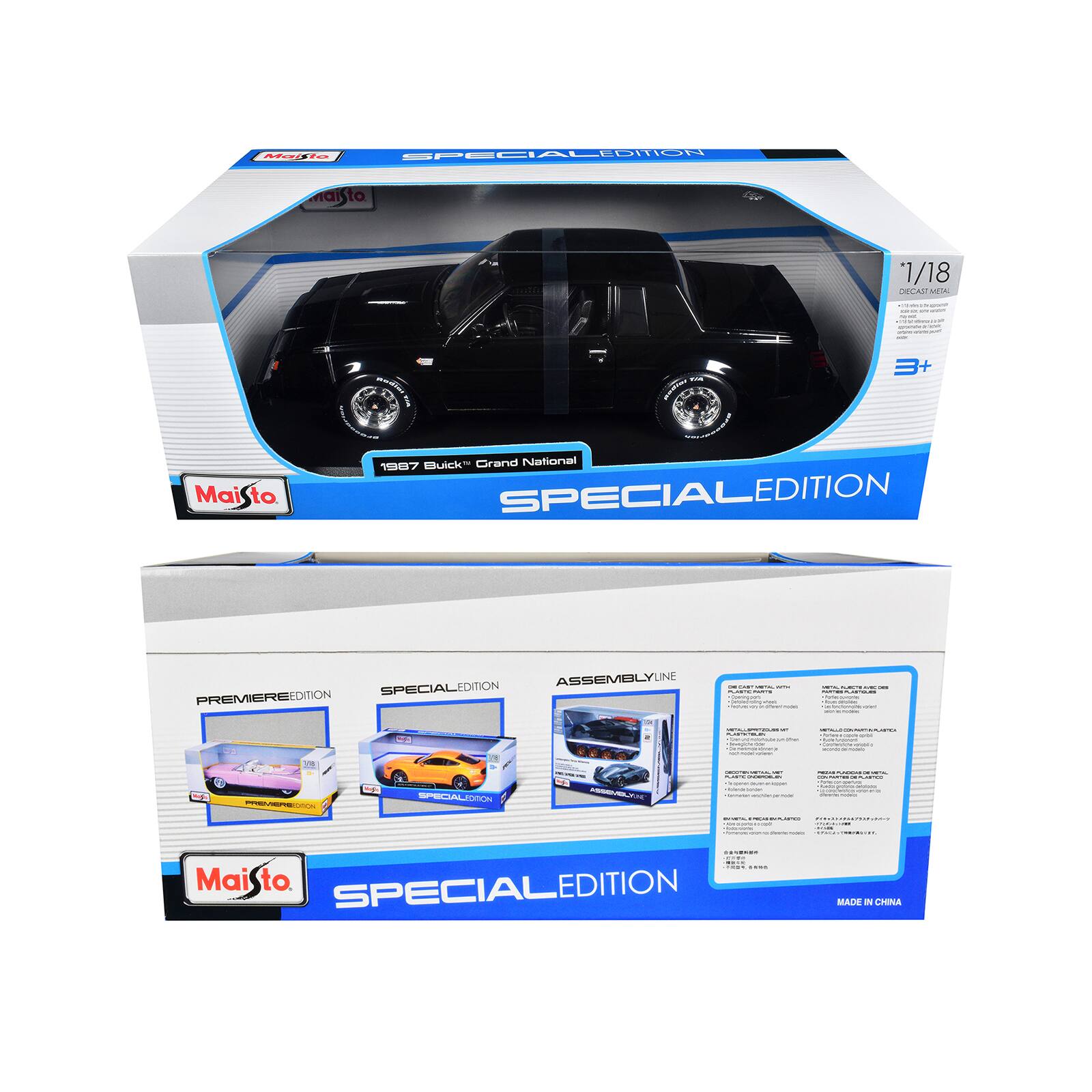 Maisto SPECIALEDITION 1/18 1987 Buick Grand National SPECIAL EDITION

PREMIEREEDITION SPECIAL EDITION ASSEMBLYLINE

MADE IN CHINA