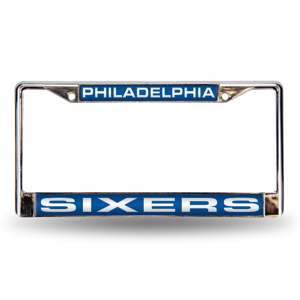 Philadelphia 76ers Blue Chrome Metal License Plate Frame Holder