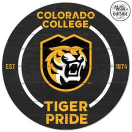 Jardine - Colorado College Tigers 20'' x 20'' Indoor/Outdoor Team Color Circle Sign - Black