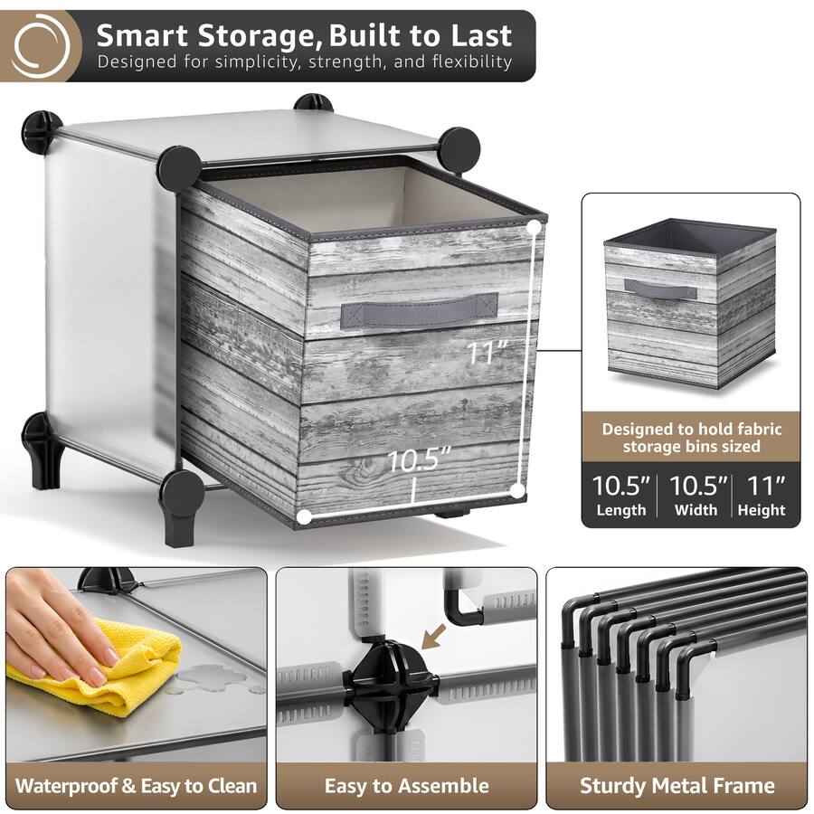 Waterproof Cuby Sorbus 10 Cube Storage Organizer –Waterproof Cubby Shelf Closet, Toys ...
