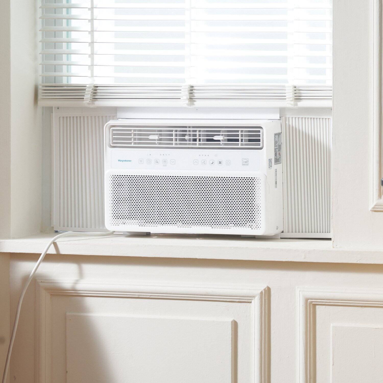 Alt View 5. Keystone - 18,000 BTU 1,000 Sq. Ft. 230V Window Mounted Inverter Air Conditioner - White.