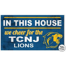 Jardine - College of New Jersey Lions 11" x 20" Indoor/Outdoor In This House Sign - Blue