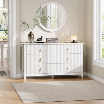 white metal dresser Nathan James Kova Rattan Dresser White