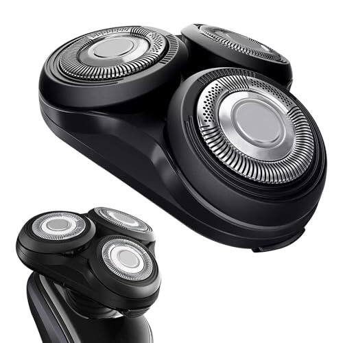 Front. Vulpecula Spade - Replacement Complete Head Assembly for Philips Norelco Series 5000 Shavers.