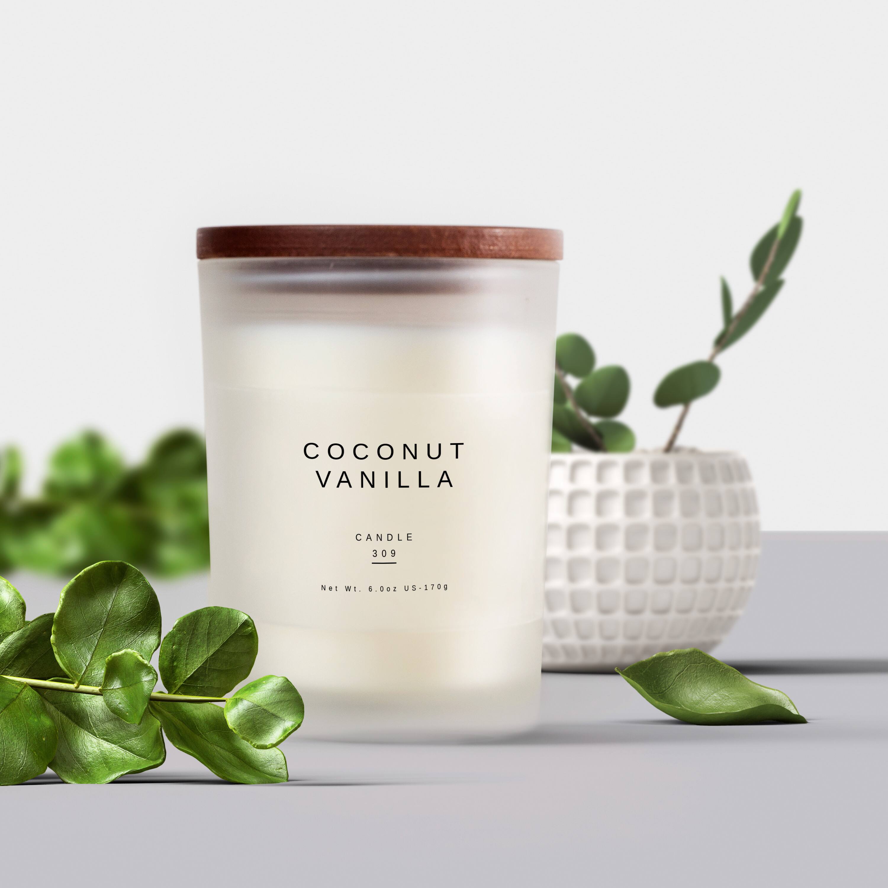 COCONUT VANILLA CANDLE  
309  
Net Wt. 6.00 oz US-170g