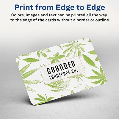 Print from Edge to Edge  
Colors, images and text can be printed all the way to the edge of the cards without a border or outline  

GRANDEN  
LANDSCAPE CO.
