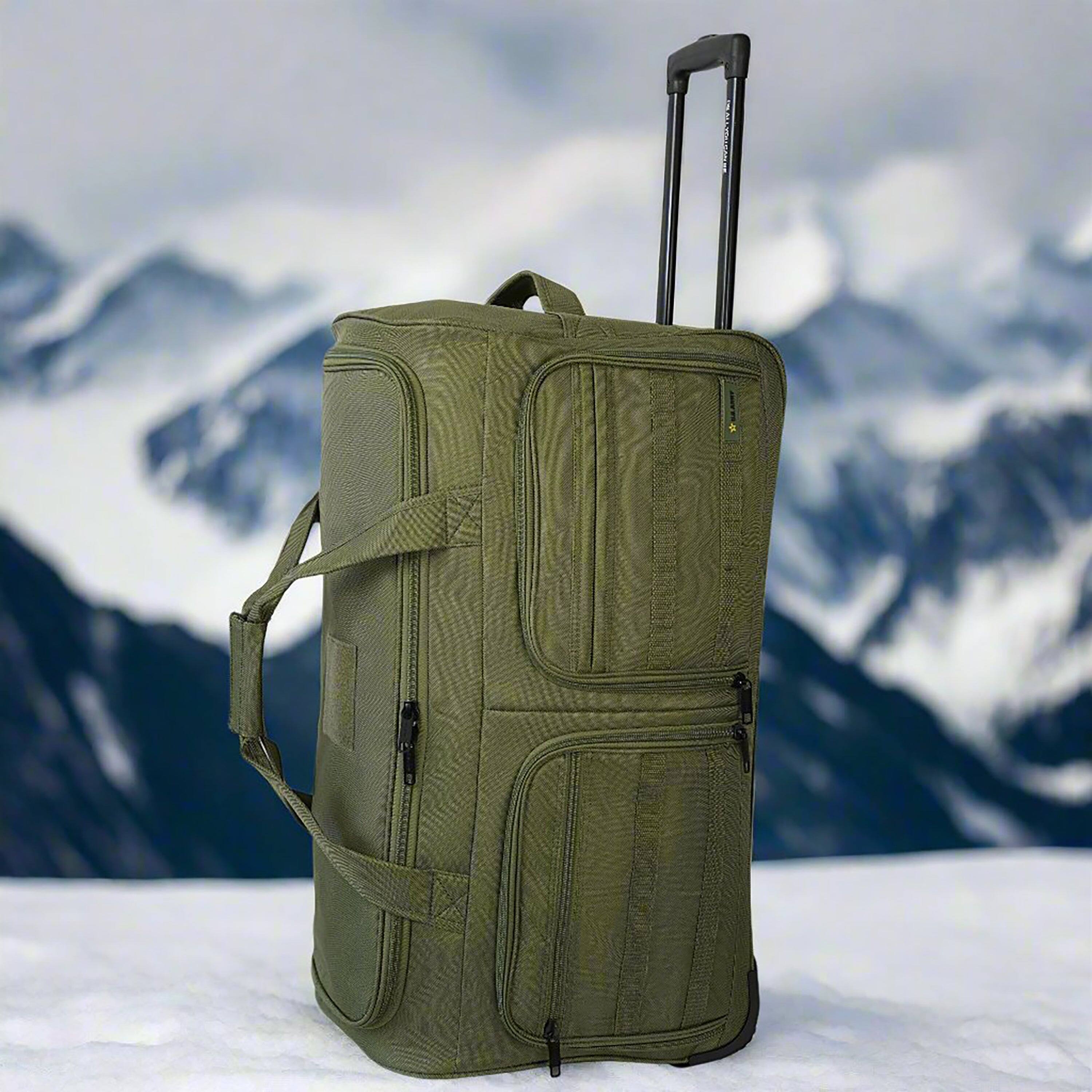 Alt View 1. US Army - ROMEO 28-inch Tactical Rolling Duffel - TACTICAL GREEN.