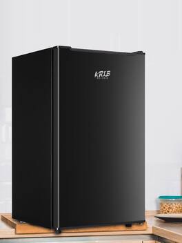 Akoasm - Space-Saving Upright Freezer 3.0 Cu.Ft – 3-Temp Settings, Removable Shelves, Perfect for RV, Dorm, Garage - Black