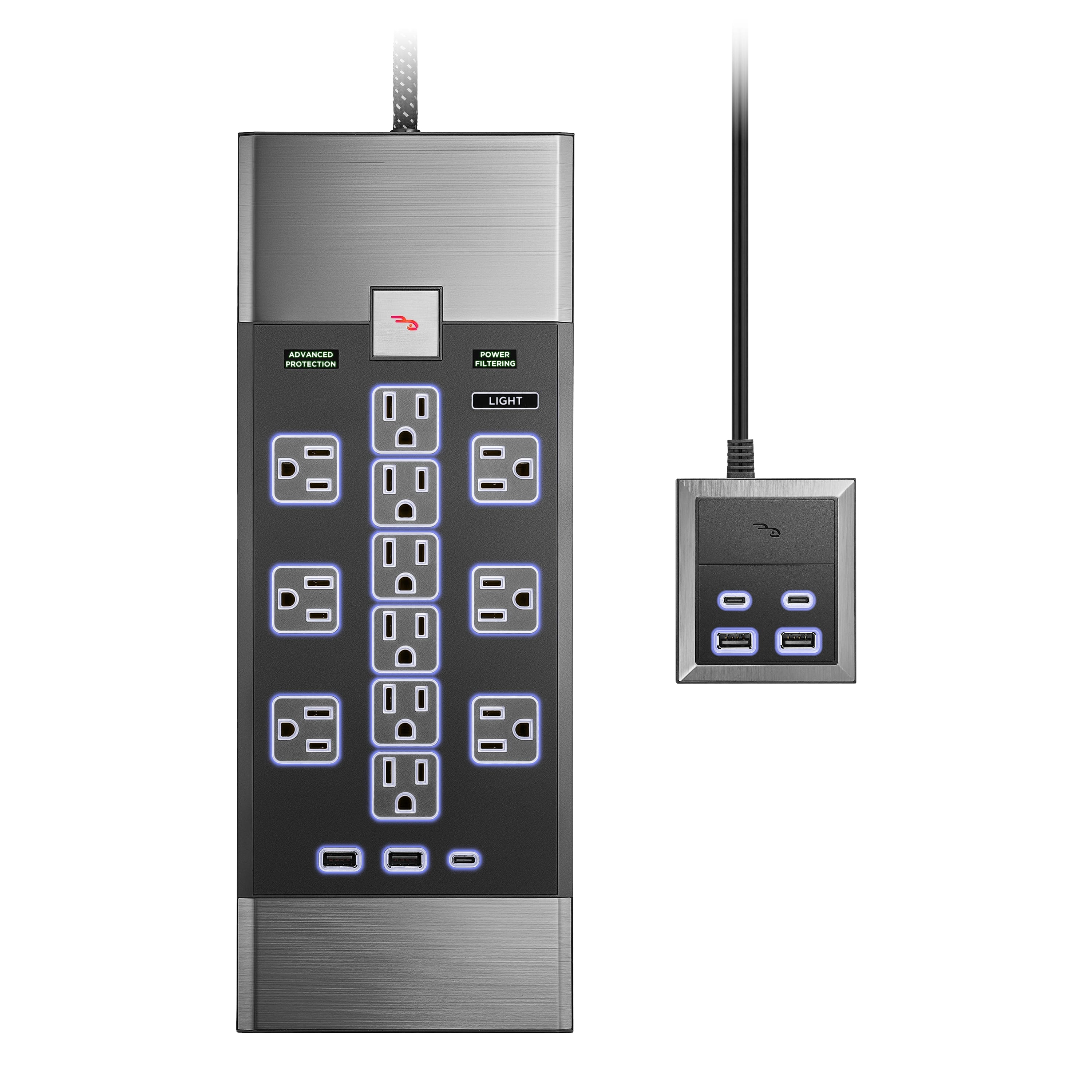 The text on the image reads "J AUTANLES PROTECTOR POWER FILTER NO LIGHT."