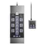 Rocketfish™ - 12-Outlet 5,280 Joules Surge Protector with USB and USB-C - Black