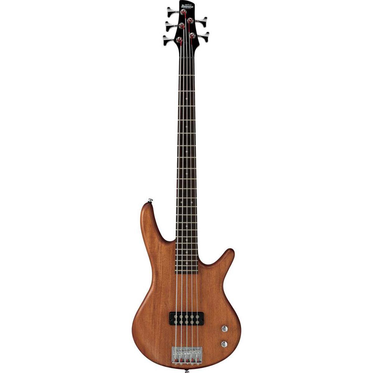 Front. Ibanez - Ibanez Gio SR GSR105EX 5-String Electric Bass Guitar, Jatoba Fretboard, Mahogany Oil.