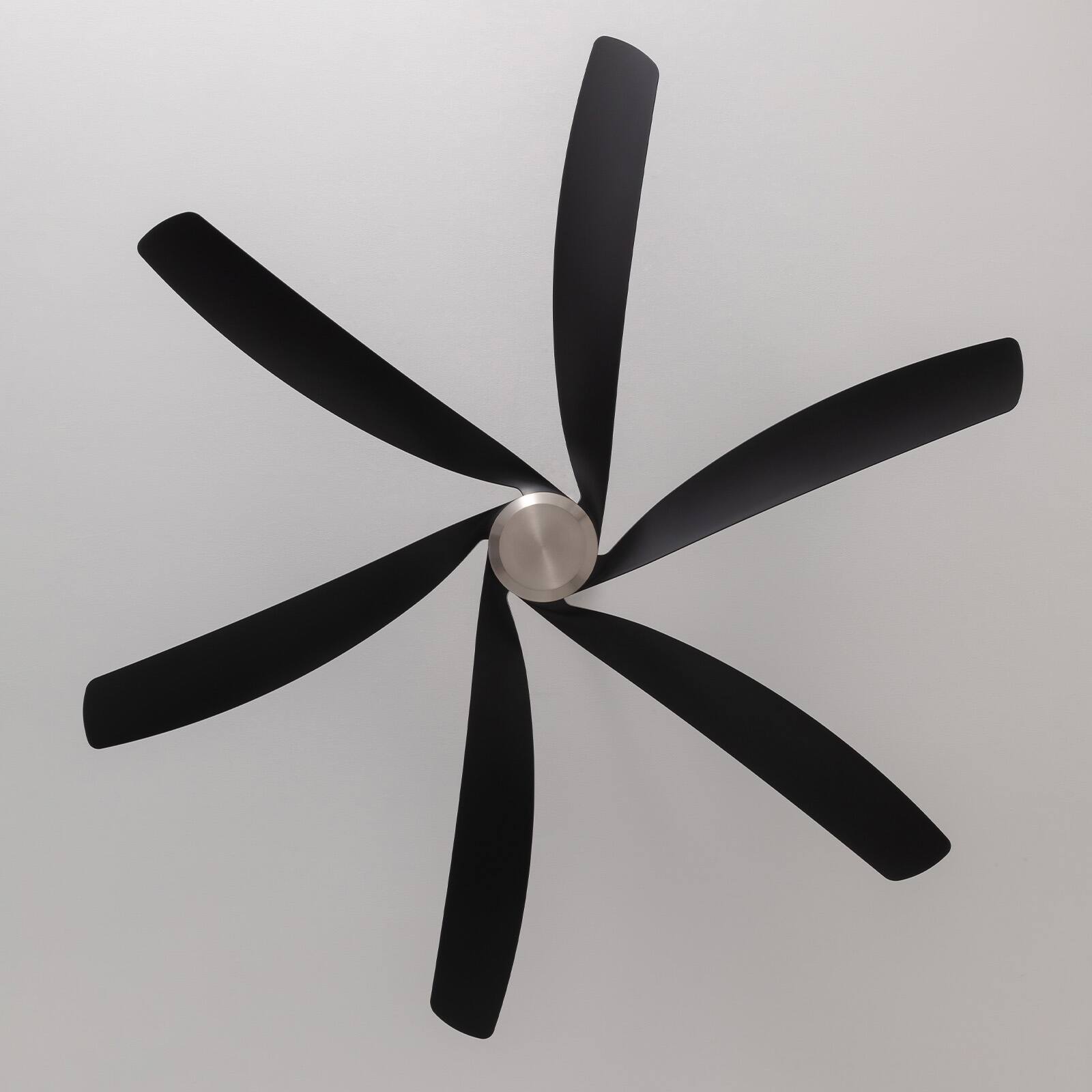 Alt View 10. Siljoy - 64" No Light Propeller Ceiling Fan Silent Reversible DC Motor 6 Speeds Timer Natural Wind Remote APP Indoor Outdoor Use - Black Nickel.