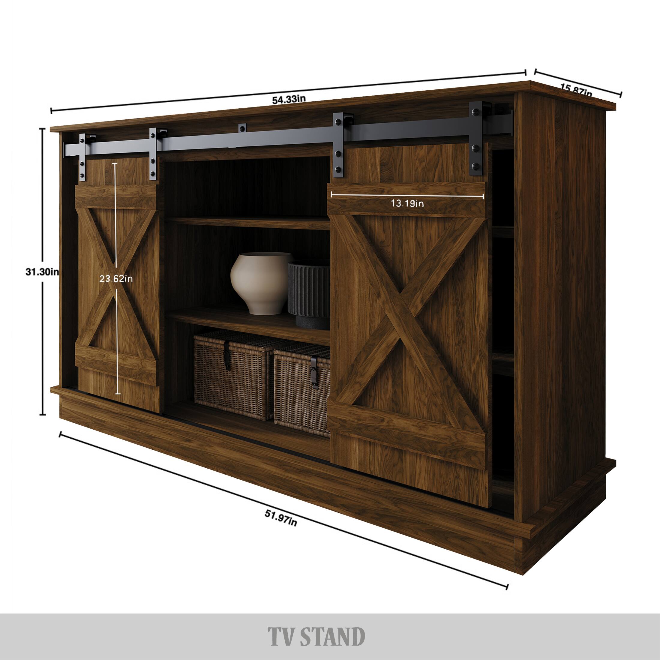 54.33in, 15.87in, 15, 13.19in, 31.30in, 23.62in, 51.97in, TV STAND