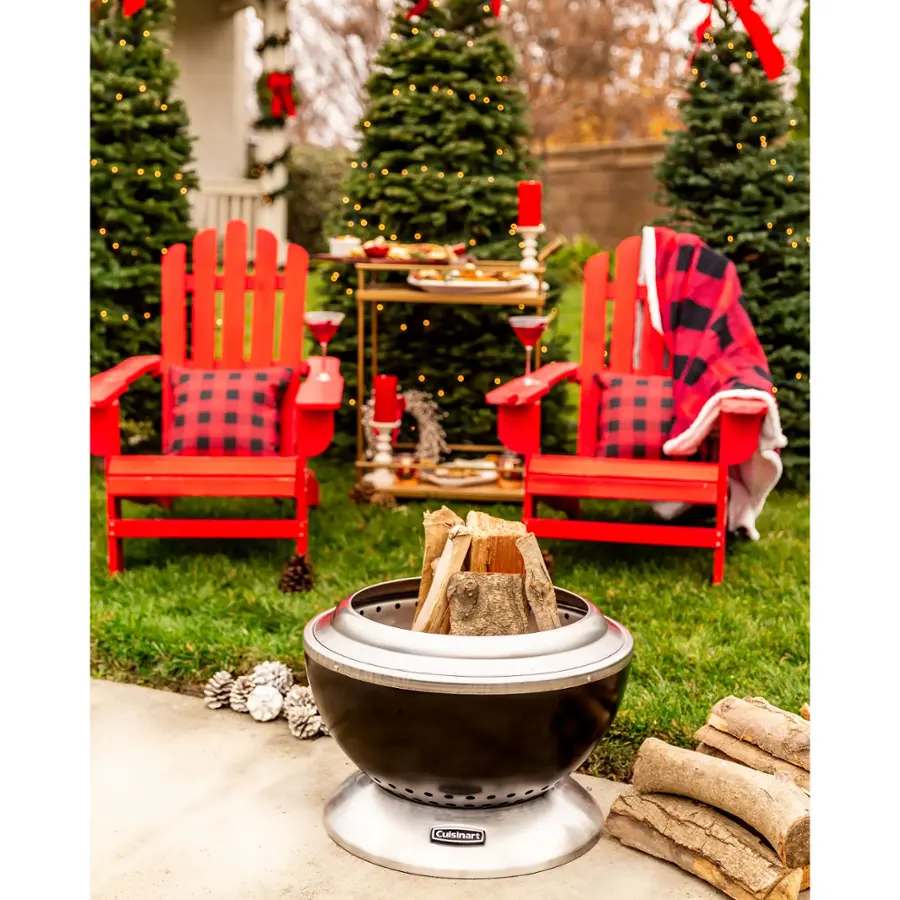 Alt View 34. Cuisinart - 24” Cleanburn Smokeless Fire Pit - Black.