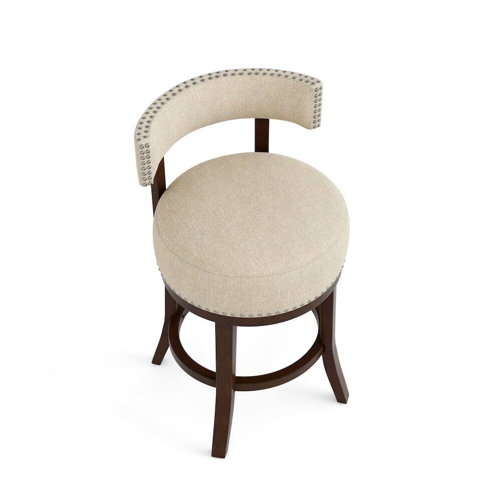 Alt View 2. Furniture of America - Kalin Fabric Swivel Bar Stool (Set of 2) - Beige.