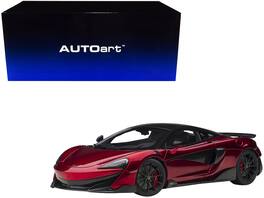 Mclaren 600LT 1/18 Model Car by Autoart - Vermillion Red And Carbon