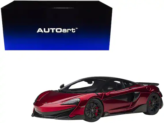 Front. Autoart - Mclaren 600LT Vermillion Red and Carbon 1/18 Model Car by Autoart - Vermillion Red And Carbon.