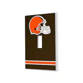 Keyscaper - Cleveland Browns Stripe Single Toggle Light Switch Plate - Multicolor