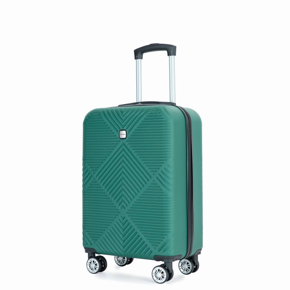 Alt View 2. Ropilly - Ropilly 4 Piece Luggage Set Dark Green Hard Shell Suitcase with 14 Inch Cosmetic Case - Dark Green.
