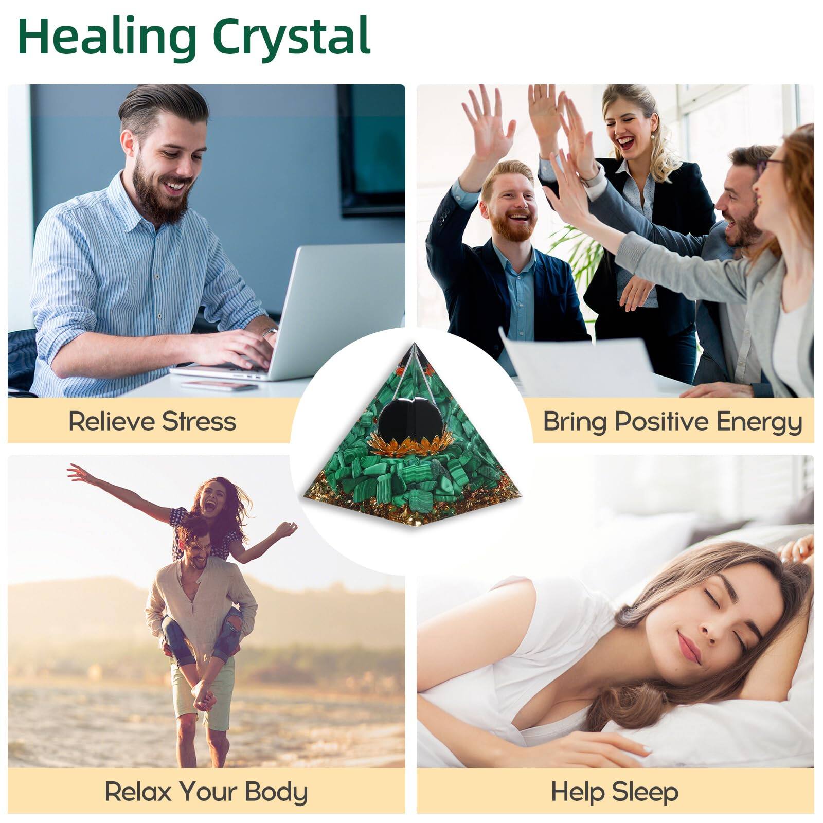 Healing Crystal

- Relieve Stress
- Bring Positive Energy
- Relax Your Body
- Help Sleep