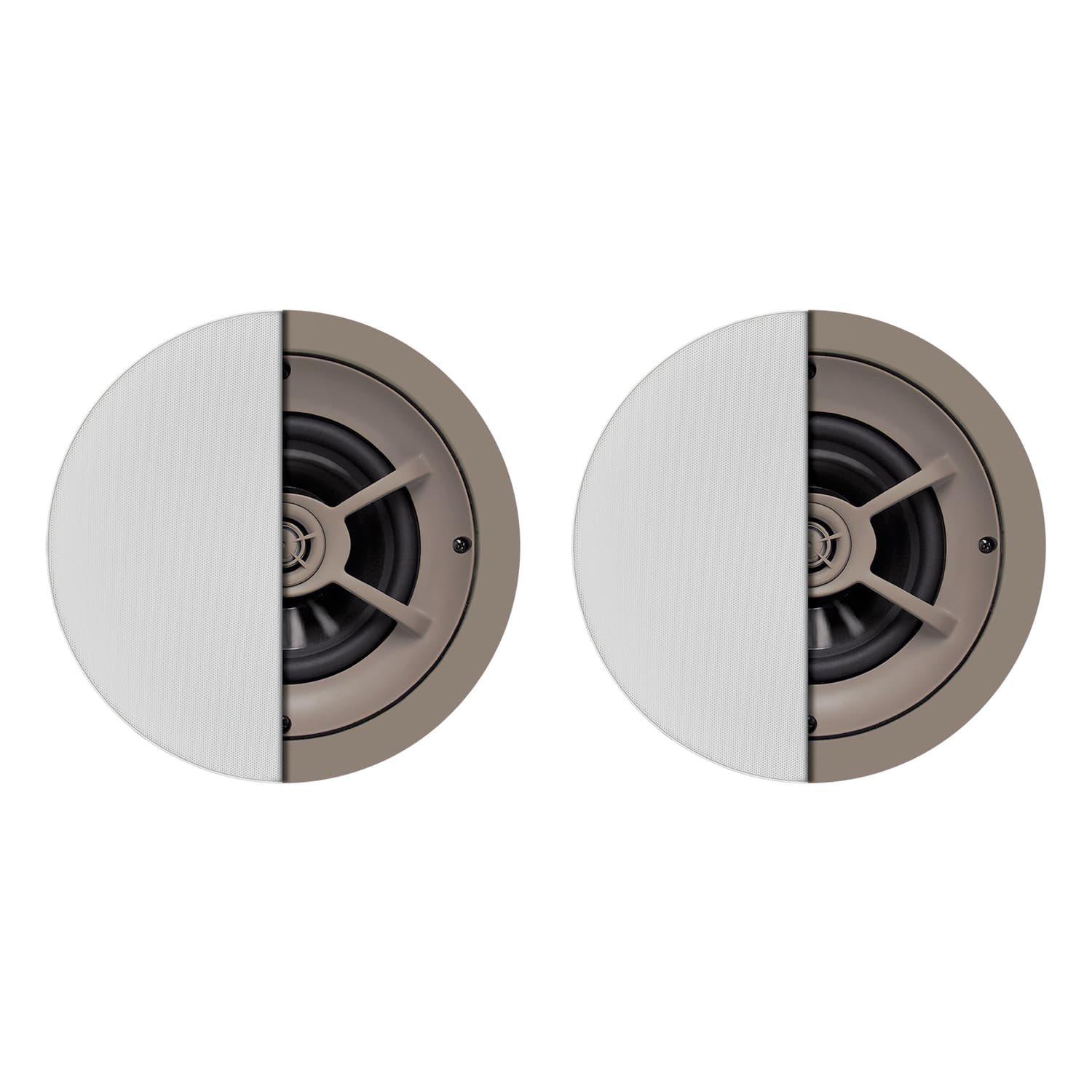 Proficient Audio - Pas11641 / C641 Protege C641 125-watt 6.5-in. 2-way Graphite In-ceiling Speaker Set - White