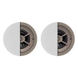 Proficient Audio - 6.5" 125-Watt Protege C641 2-Way In-Ceiling Speaker Pair, 8 Ohms, Pivoting Aluminum-Dome Tweeter - White