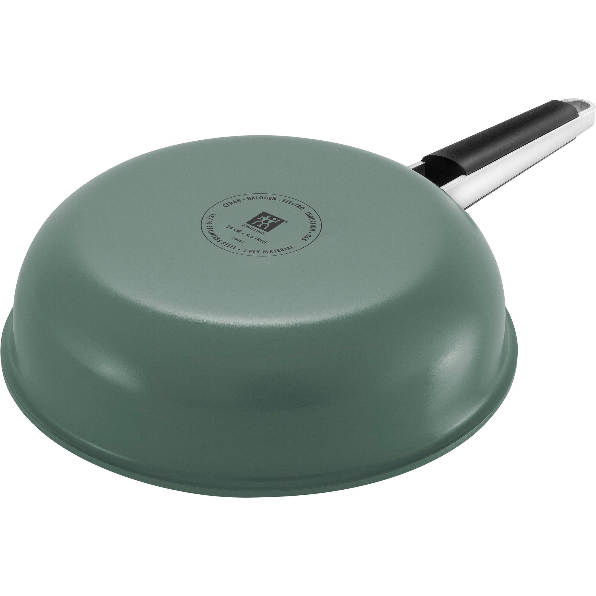 ZWILLING - Pure 9.5-inch Stainless Steel Ceramic Nonstick Fry Pan - Green - Thumbnail 2