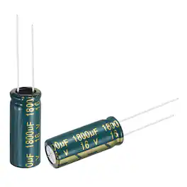 Unique Bargains - 1800uF 16V 10x25mm Electrolytic Capacitor, Radial Leads Aluminum, 18pcs, for TV, LCD Monitor, VCD - Green