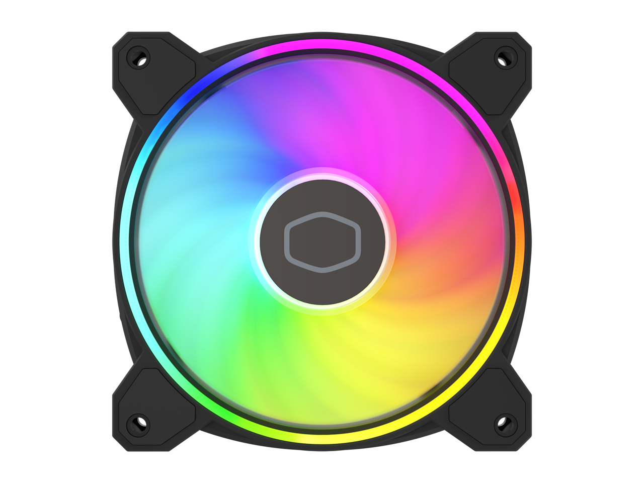 Alt View 1. Cooler Master - Cooler Master MasterFan MF120 Halo² 3in1 Fan, Dual ARGB, PWM 120mm, Air Balance (MFL-B2DN-213P2-R2) - RGB.