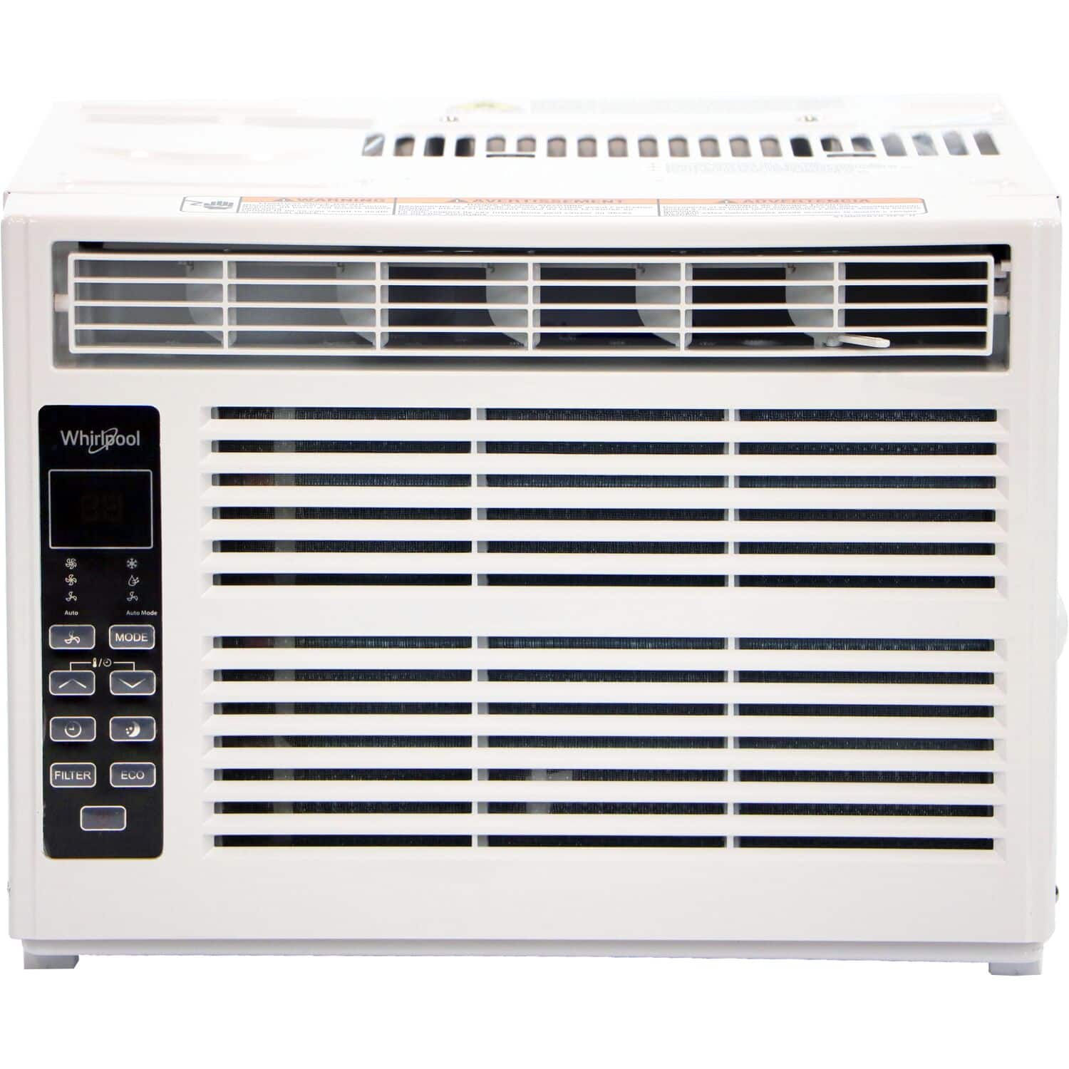 Whirlpool - 350 Sq. Ft. 8,000 BTU Window Air Conditioner - White - Front_Zoom