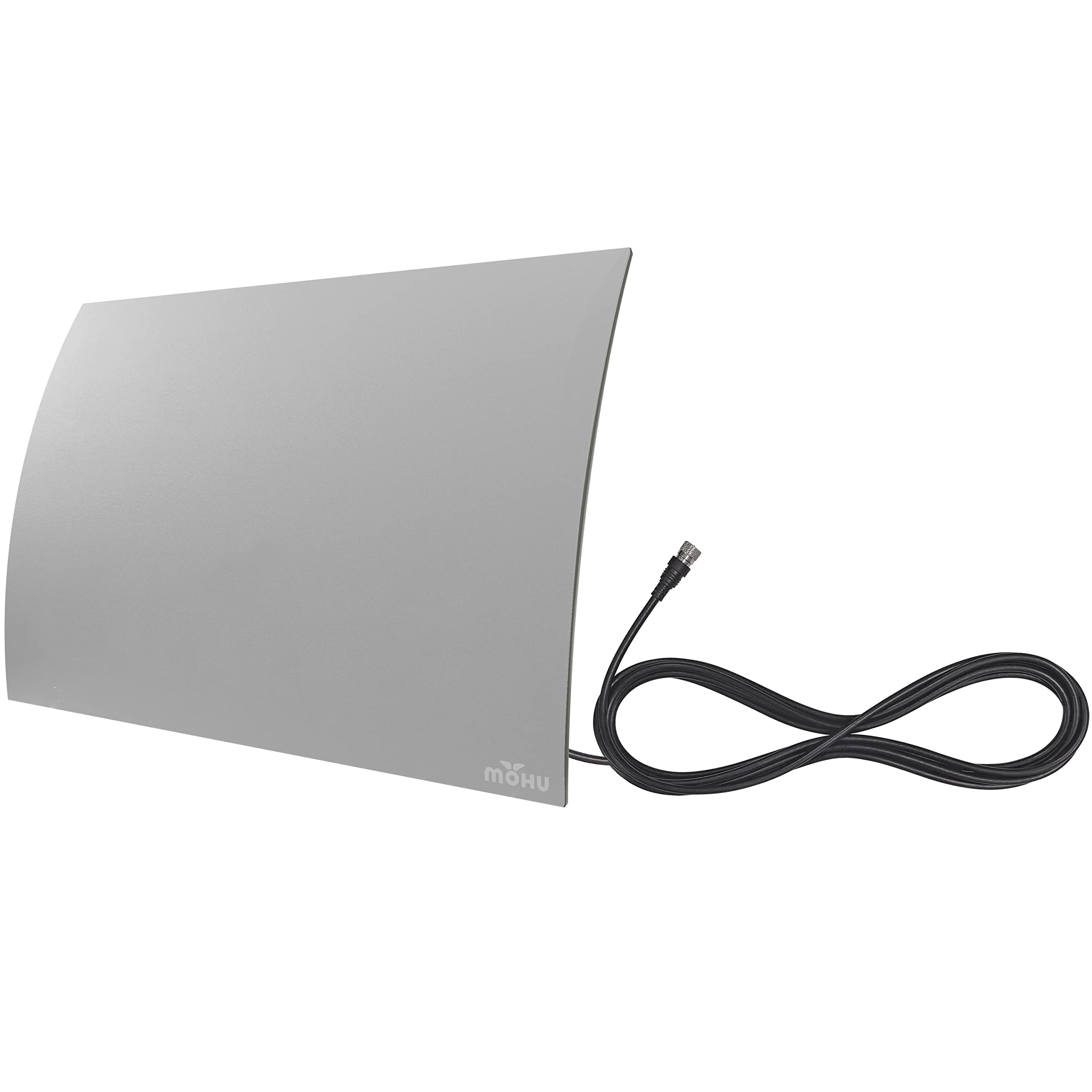Front. Mohu - Mohu Gateway Indoor TV Antenna, Modern Curve Design, 40-Mile Range, UHF VHF, Multi-Directional, 4K UHD, NEXTGEN TV - w - White.