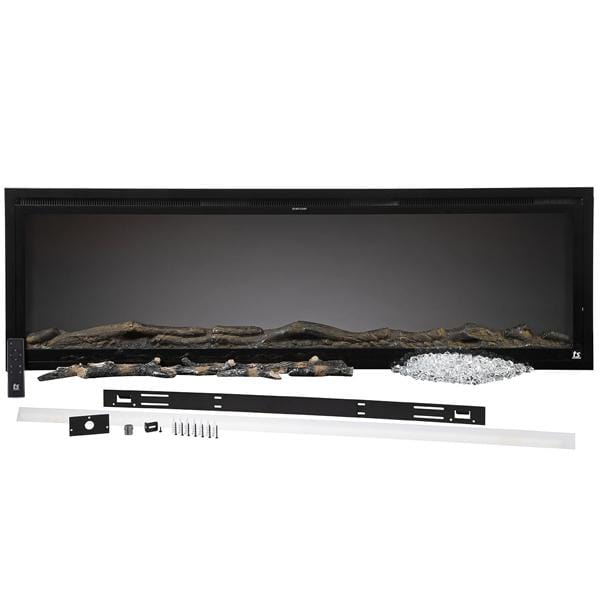 Alt View 8. Touchstone Home Products - 40 in. Wall Mounted Recessed Sideline Elite Forte Smart Electric Fireplace 1500W - Black.