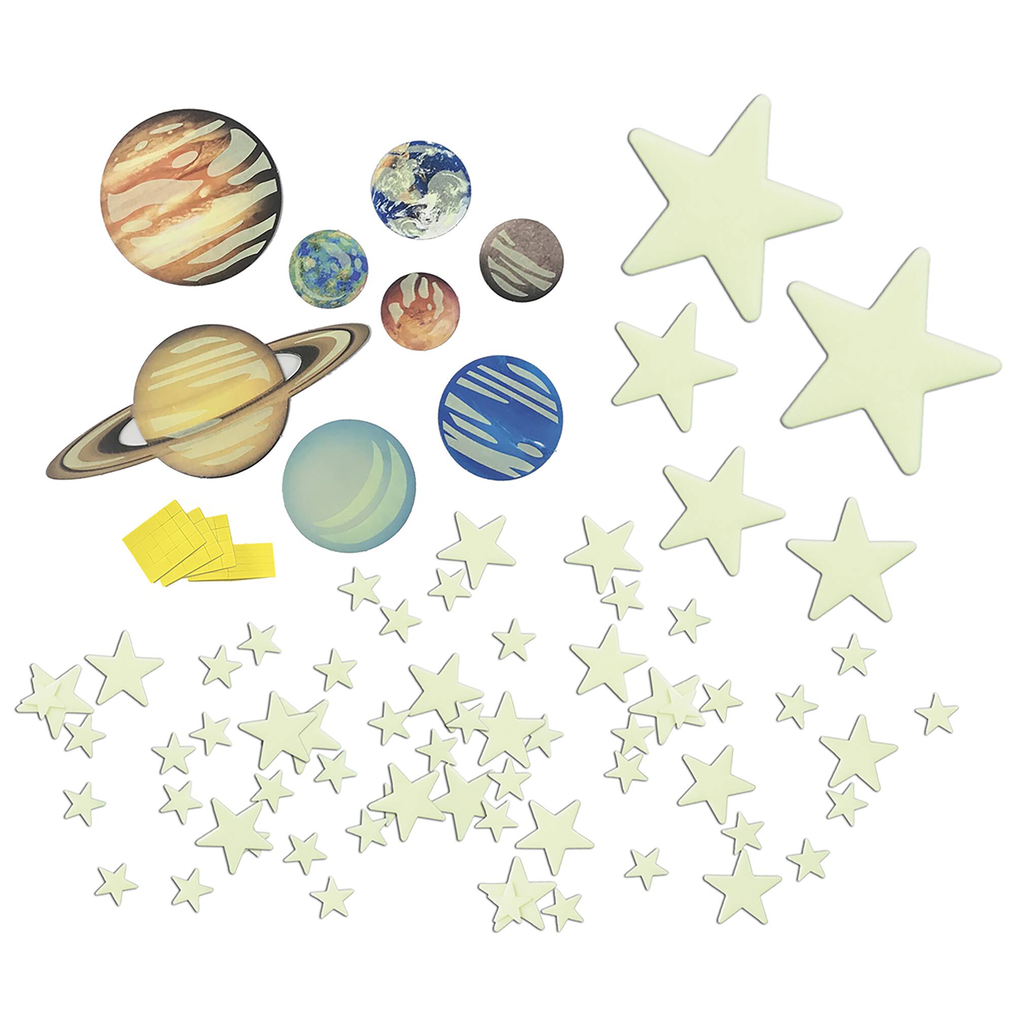 Left. 4M - 4M: Glow Planets & Supernova - 100 Glow-in-Dark Stick-Ons, Wall & Ceiling Decor.