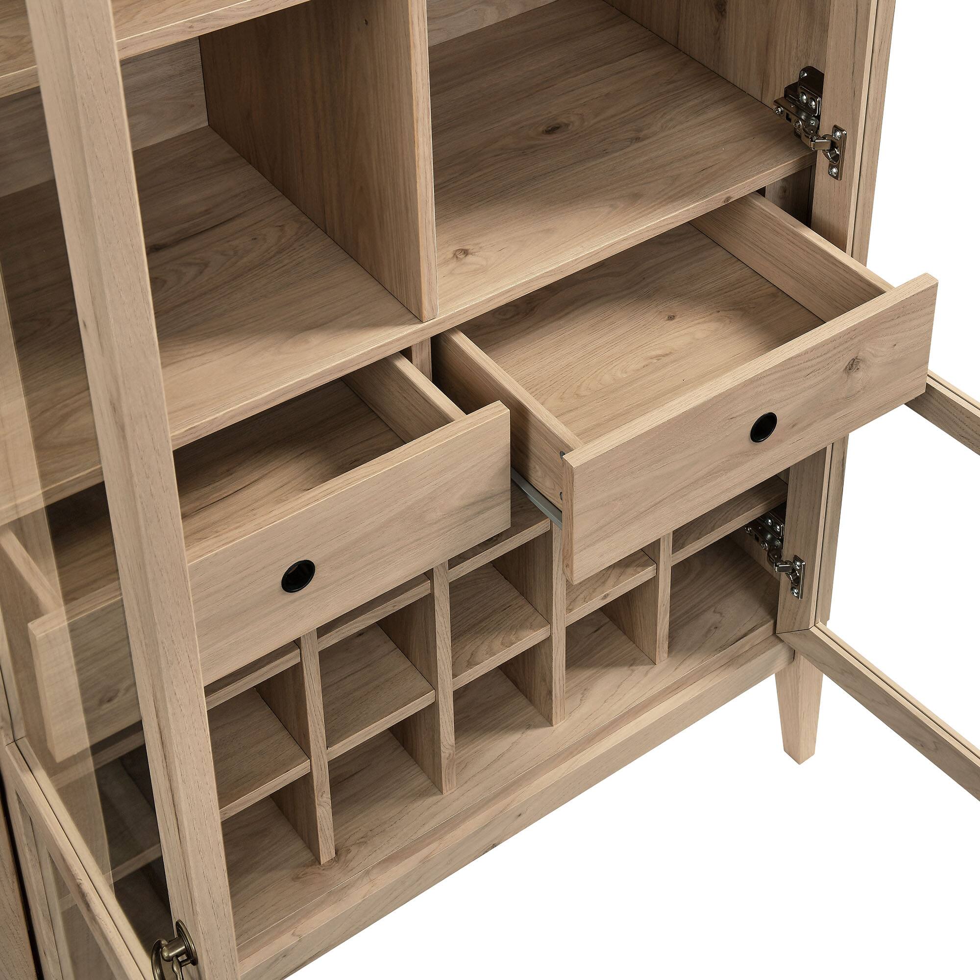 Alt View 5. Modway - Nolan Arched Bar Cabinet by Modway - Light Oak.