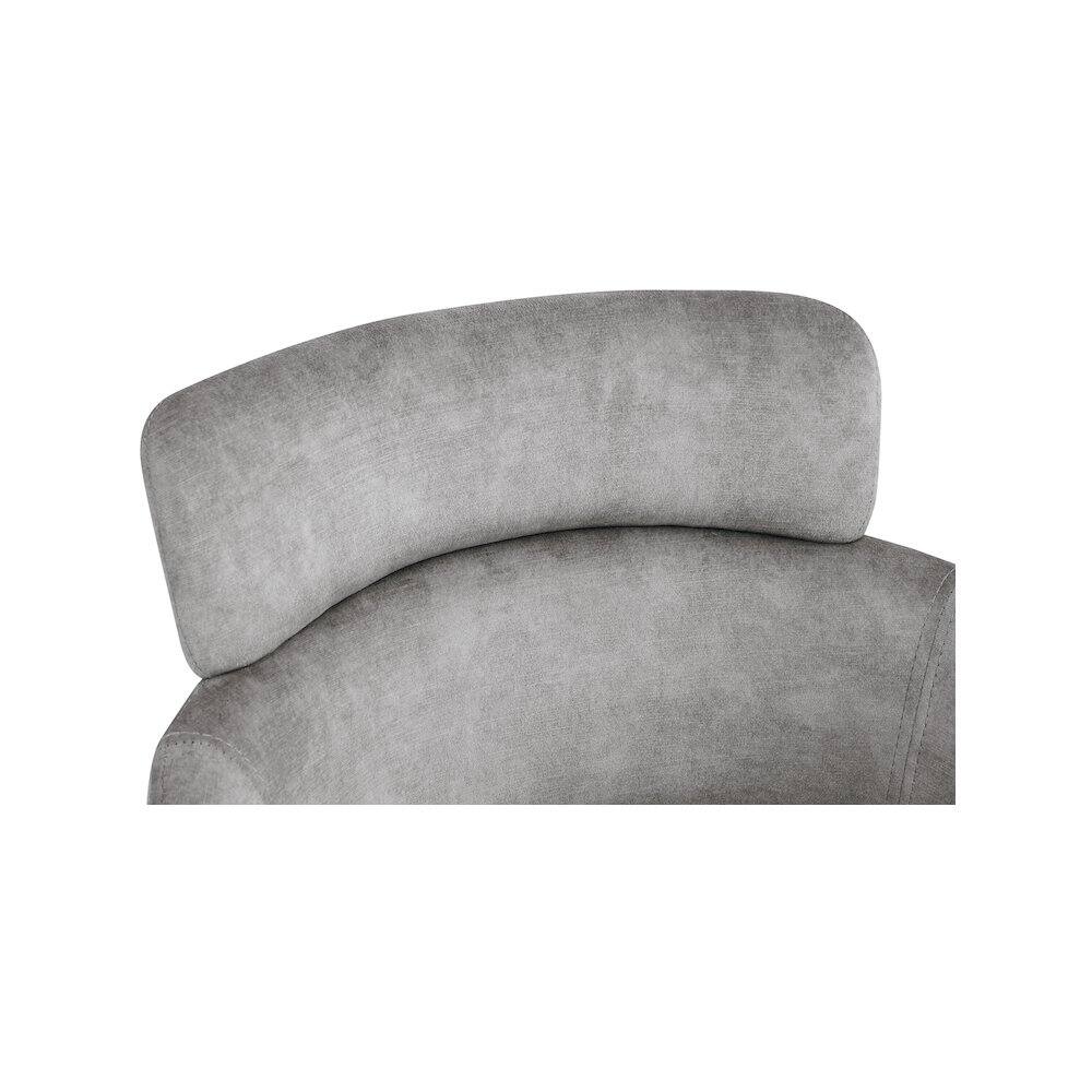 Alt View 3. Meridian Furniture - Yara Grey Velvet Dining Chair, Set of 2 - Grey.