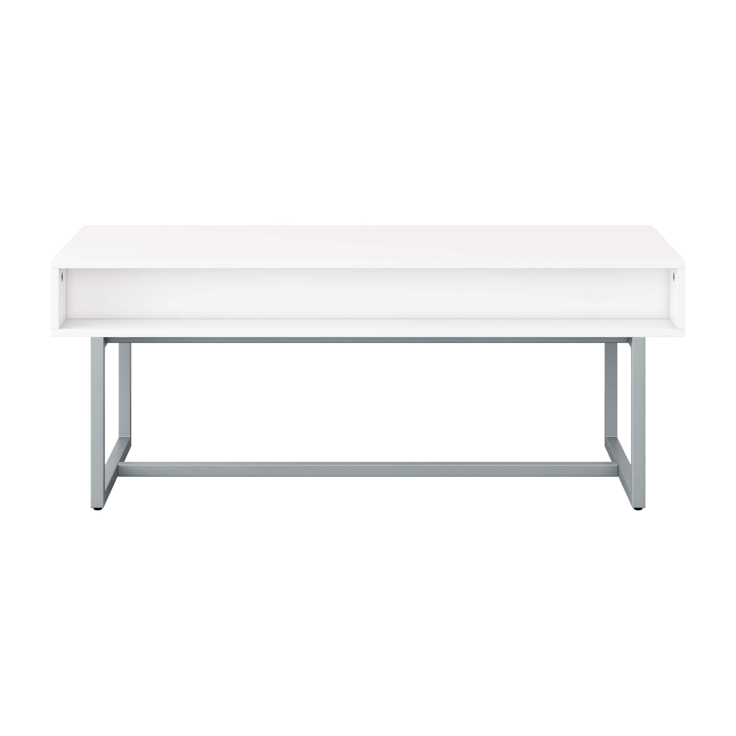 Alt View Zoom 16. CorLiving - Auston Single Drawer Coffee Table - White.