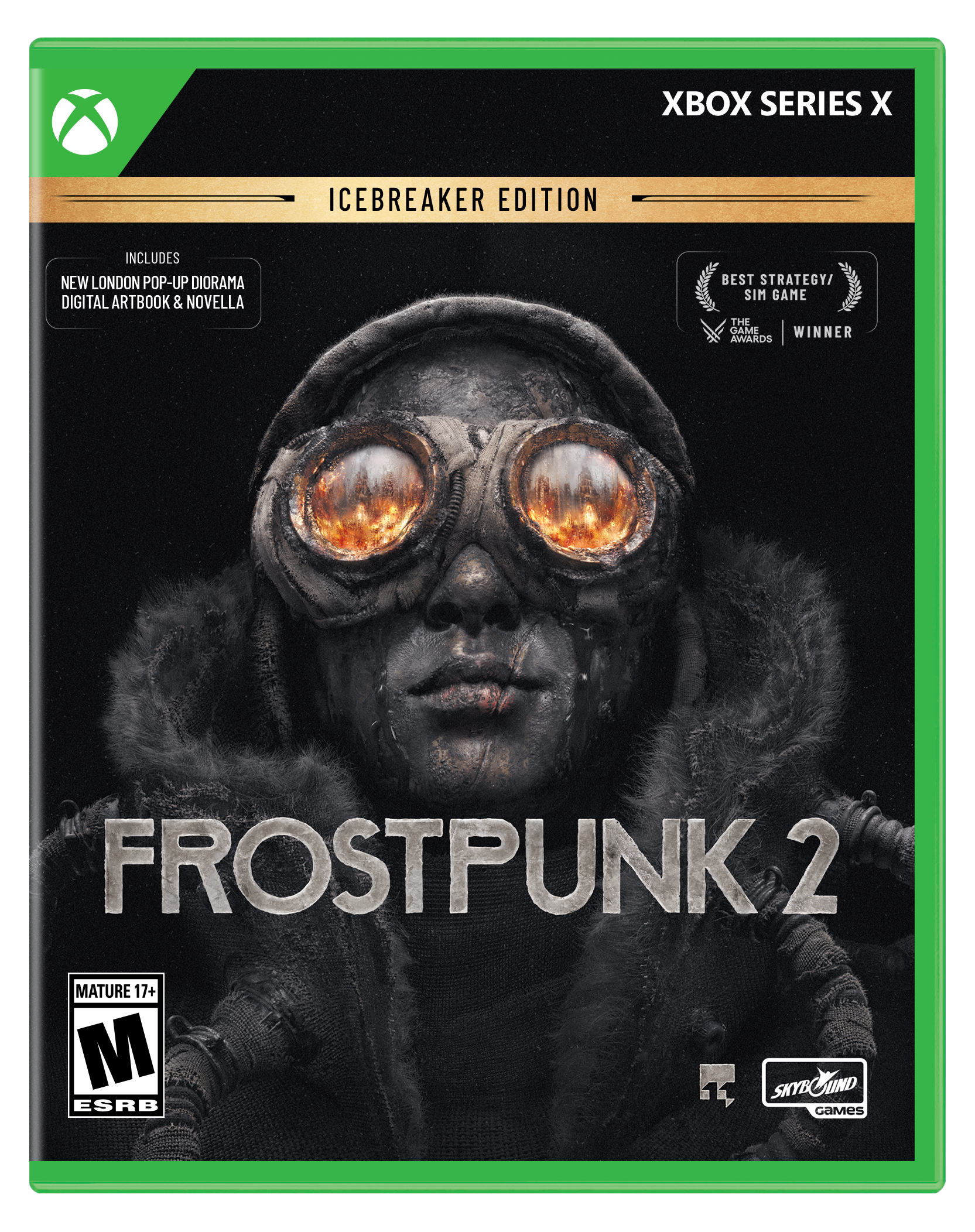 XBOX SERIES X ICEBREAKER EDITION INCLUDES NEW LONDON POP-UP DIORAMA DIGITAL ARTBOOK & NOVELLA BEST STRATEGY/ SIM GAME THE GAME AWARDS WINNER FROSTPUNK 2 MATURE 17+ M ESRB SKYBLIND GAMES - M (Mature 17+)