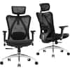 Front. SIHOO - M57 Ergonomic Office Chair with 3D Armrest, Mesh Desk Chair with Lumbar Support, 300lb - BLACK.