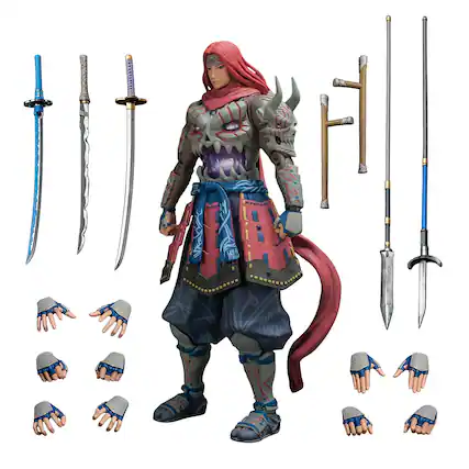 Front. Storm Collectibles - Getsu Fuma Den: Undying Moon 1:12 Scale Action Figure | Getsu Fuma - Grey.