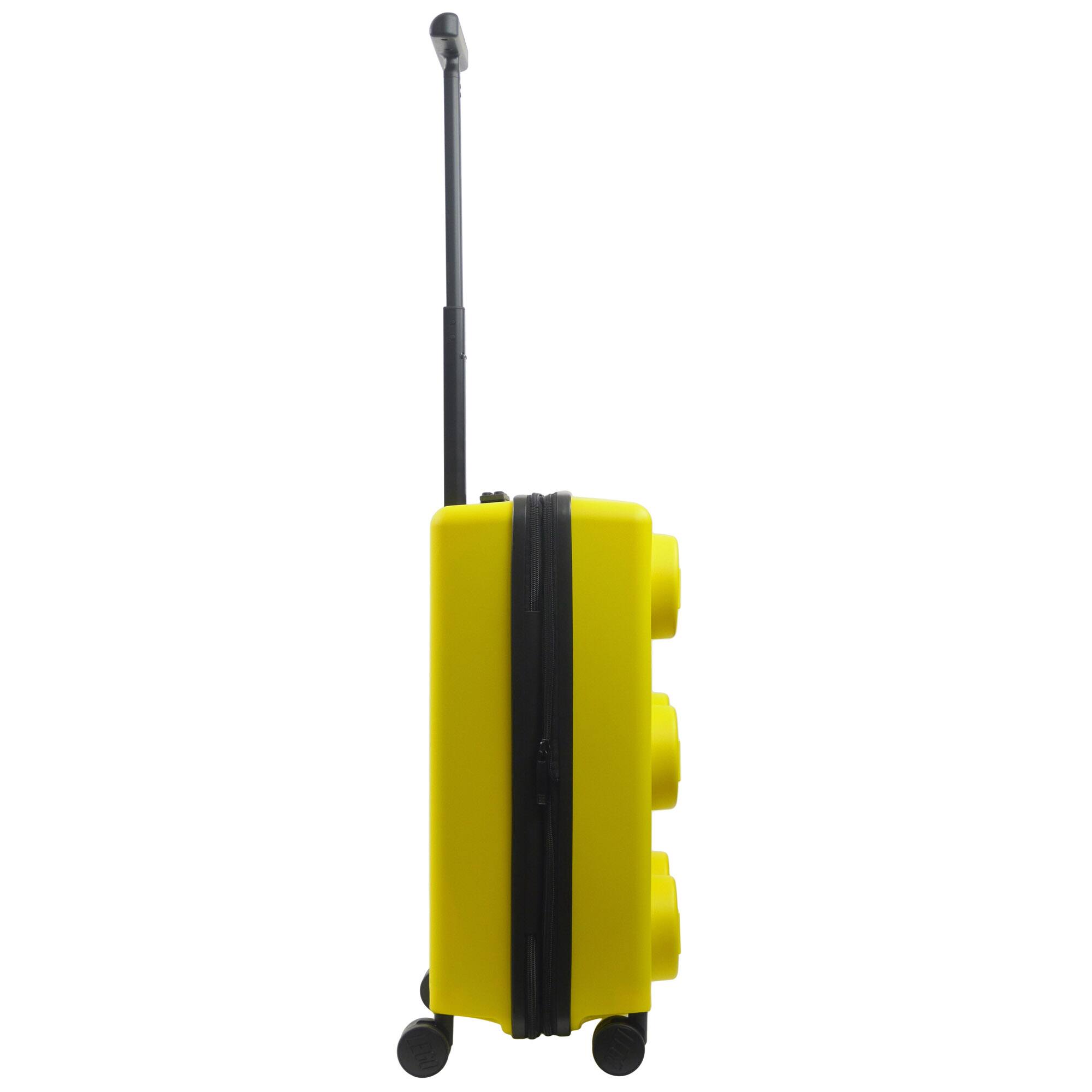 Left. LEGO - Signature Brick 2x3 Trolley Expandable 21.5 inch carry-on luggage - YELLOW.