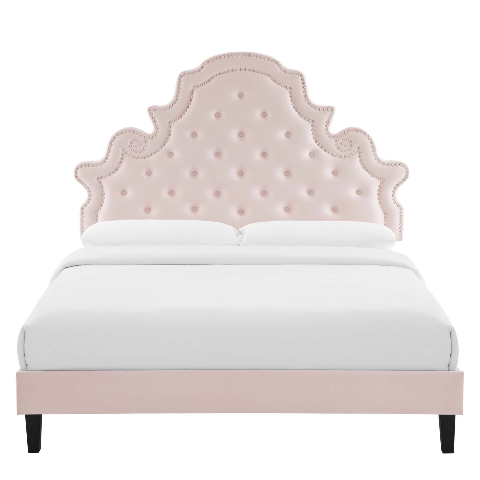 Alt View 5. Modway - Bridgette Wood Full Platform Bed With Splayed Legs - Brown.