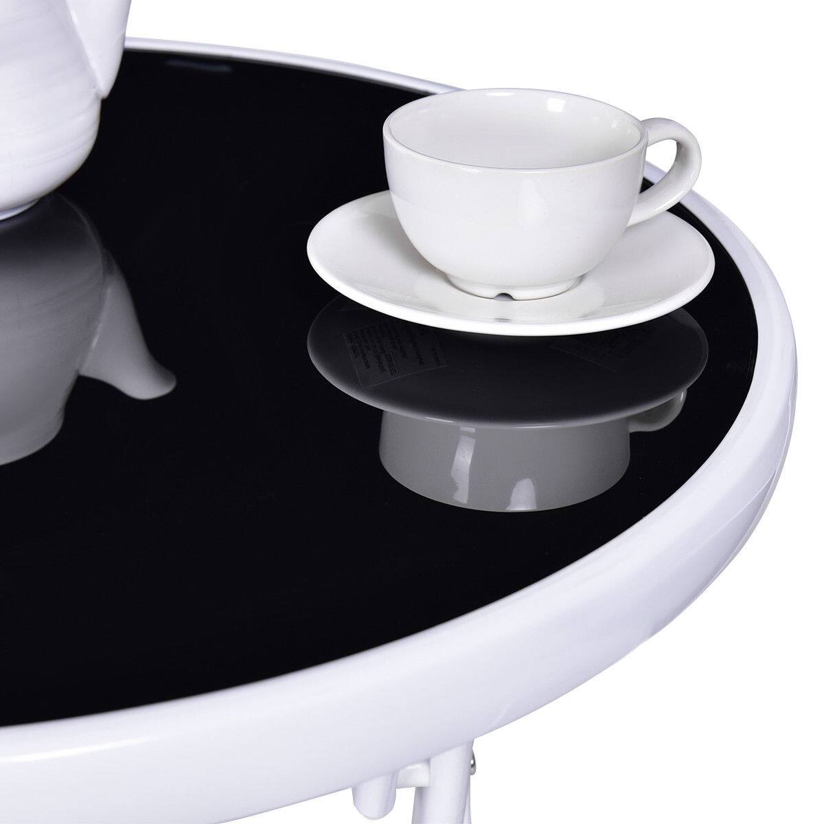 Alt View 6. Costway - Costway 3 PCS Folding Bistro Table Chairs Set Garden Backyard Patio Furniture - Black.